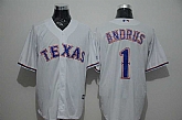 Texas Rangers #1 Andrus White New Cool Base Stitched Baseball Jersey,baseball caps,new era cap wholesale,wholesale hats